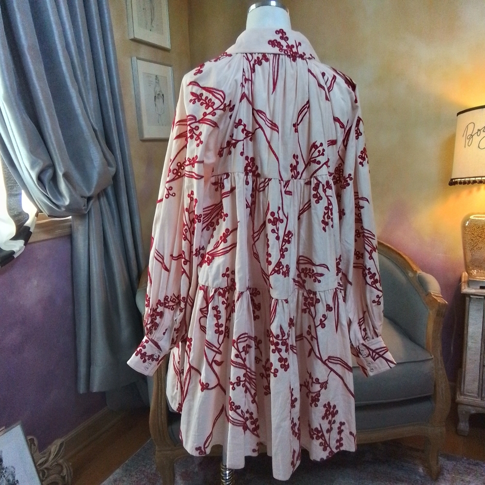 RARE! NWOT Aje Resort '20 "Mimosa" broderie smock dress, Size 14